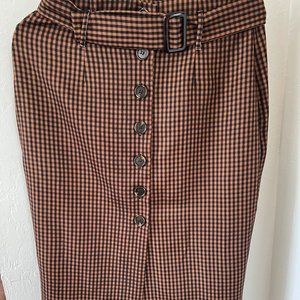 Indefeir - plaid skirt midi